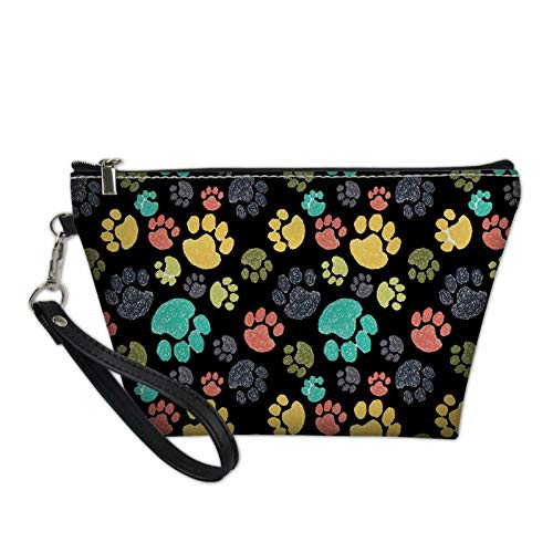 Colorful Paw Print Makeup Bag