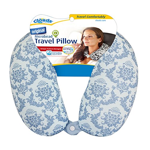 Cloudz Microbead Travel Neck Pillows - Blue Print