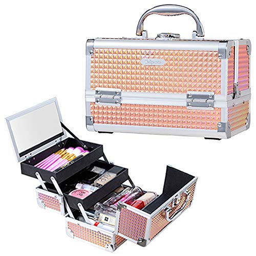 Joligrace Makeup Box Cosmetic Train Case