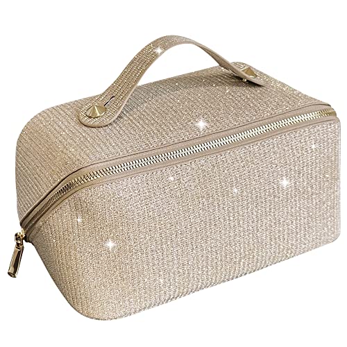 Glitter Makeup Bag with Divider
