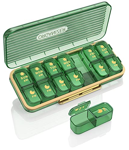 Acedada Weekly Pill Organizer with Separate Container