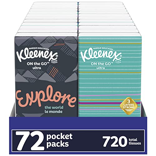 Kleenex On-the-Go Facial Tissues - Convenient Travel Size Packs