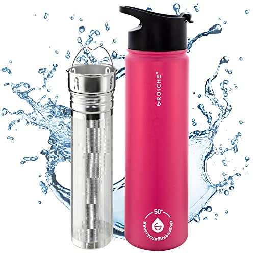 GROSCHE Chicago Steel Infuser Bottle - Versatile Travel Accessory