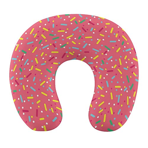 Sprinkles Donut Glaze Travel Pillow
