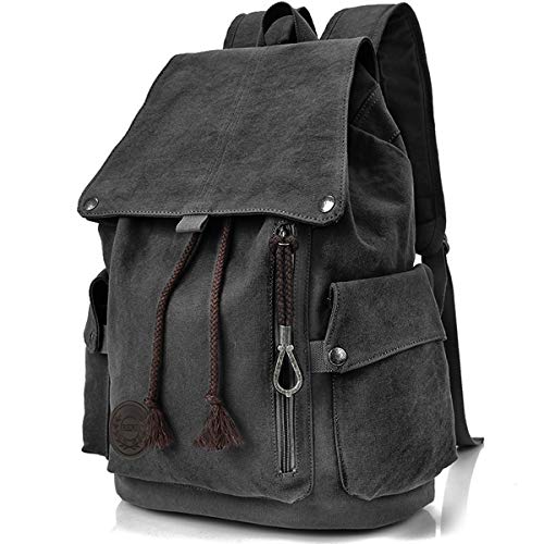 Vintage Backpack Black Daypack
