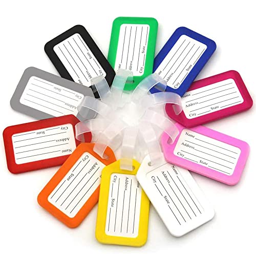 H&W Plastic Luggage Tags for Suitcase