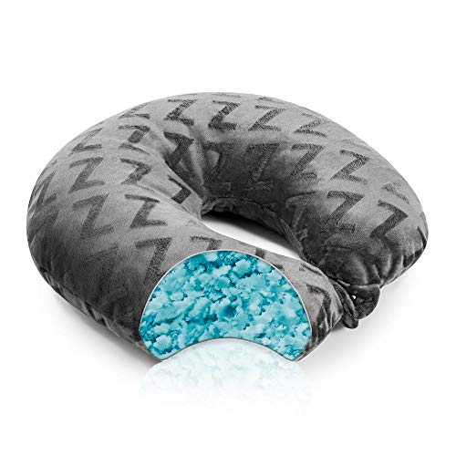 MALOUF Z Shredded Gel-Infused Memory Foam Travel Neck Pillow