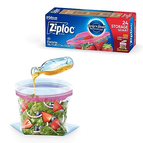 Ziploc Quart Food Storage Bags - Durable and Convenient