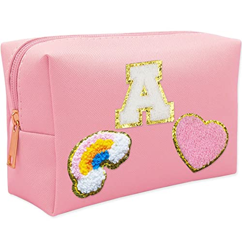 Personalized Inital Preppy Makeup Bag Set