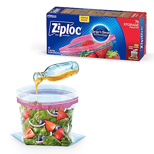 Ziploc Gallon Food Storage Bags, 75 Count