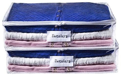 Clear Sweater Storage Bag - Durable Vinyl Material