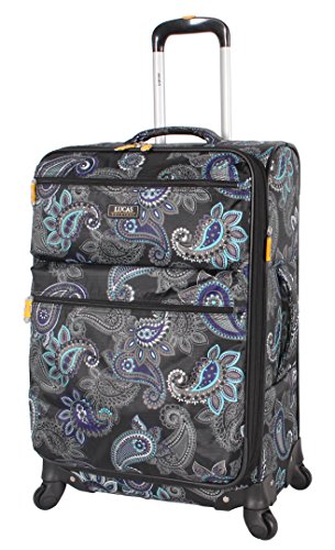 LUCAS Expandable 24 Inch Softside Bag - Durable Mid-sized Ultra Lightweight Checked Suitcase with 4-Rolling Spinner Wheels