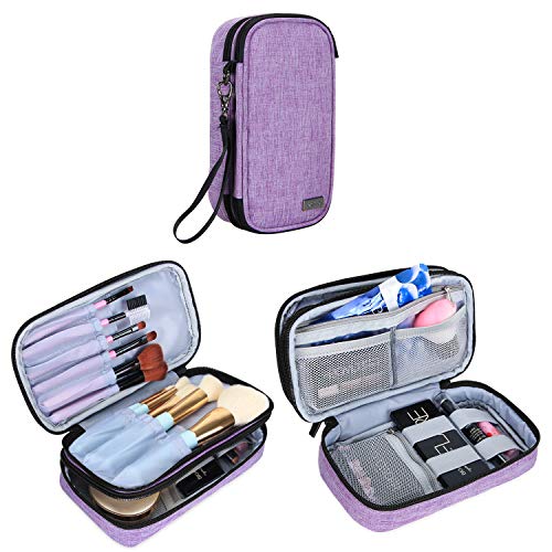 Teamoy Travel Makeup Brush Bag - Professional Cosmetic Organizer Case