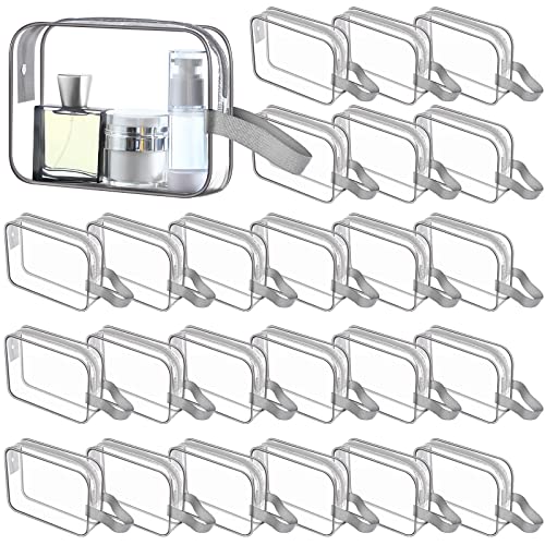 Silkfly 24 Pcs Clear Toiletry Bag with Handle Strap Silkfly 24 Pcs Clear Toiletry Bag with Handle Strap
