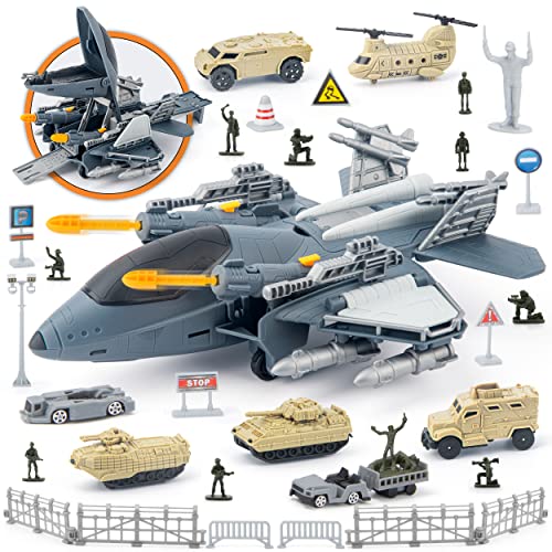 Ultimate Set of Military Fighter Jet Toys with Army Vehicles and Accessories