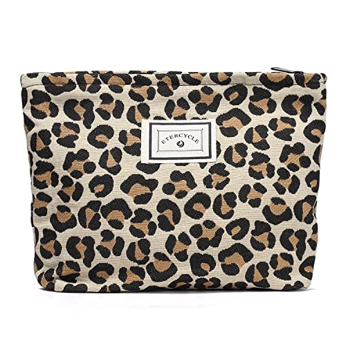 Stylish Leopard Print Makeup Bag for Travel - Etercycle