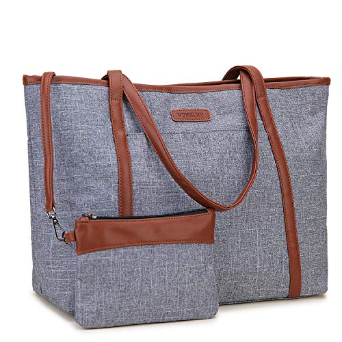 Grey Laptop Tote Bag for Women