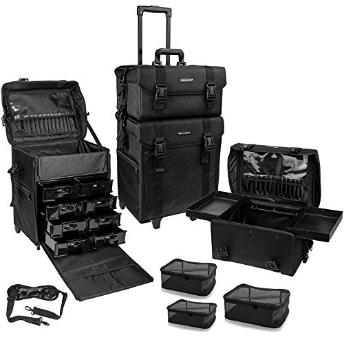 SHANY Soft Makeup Artist Rolling Trolley Cosmetic Case