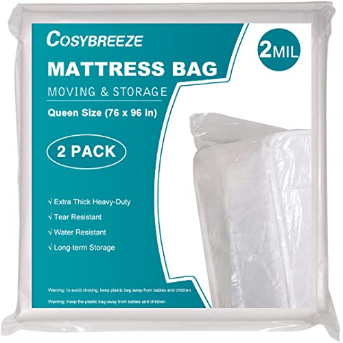 Cosybreeze 2 Pack Mattress Bags for Moving