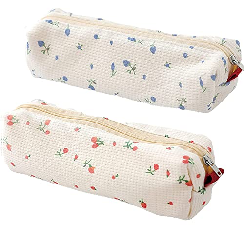 Cute Floral Pencil Case Holder Pens Pouch Bag