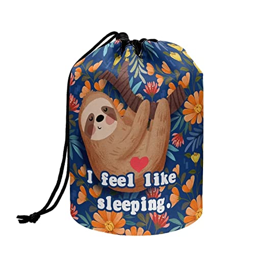 Sloth Personal Organizer Drawstring Cosmetic Bag