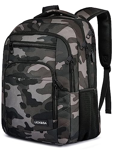 Large Camo Laptop Backpack with USB Charging Port