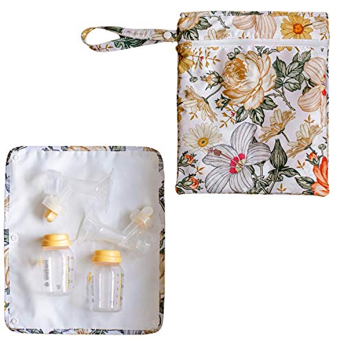 Breast Pump Bag Wet Bag with Floral Pattern