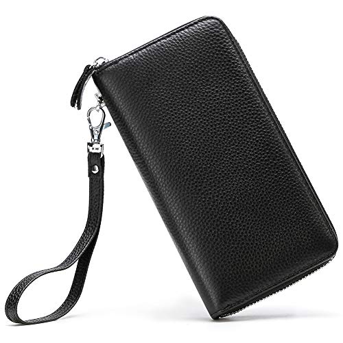 Women's RFID Blocking Leather Clutch Wallet