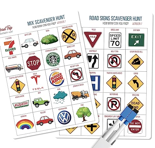 Car Bingo - Road Trip Scavenger Hunt - Travel Activity for Kids