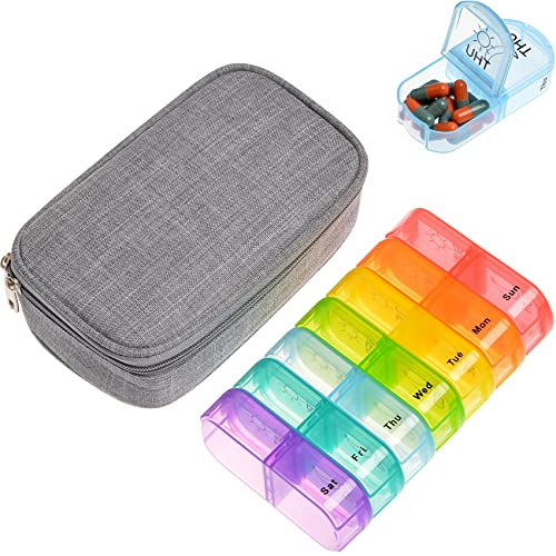 Canvas Travel Medicine Box - Weekly Pill Organizer