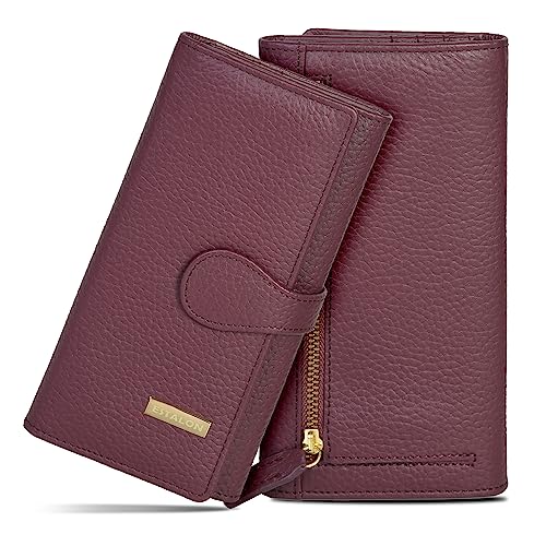 ESTALON Real Leather Wallets for Women RFID