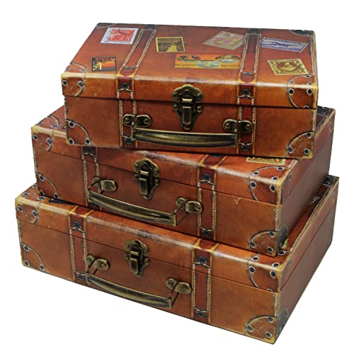 Blue Orchards Travel Themed Chest Paperboard Boxes