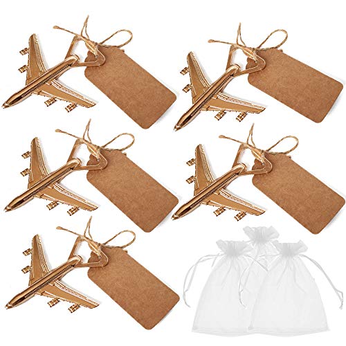 Airplane Bottle Opener with Sheer Bag Wedding Favor