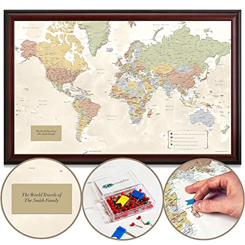 Deluxe Push Pin World Map