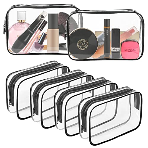AURUZA Clear Cosmetics Bag - Portable Toiletry Organizer Case
