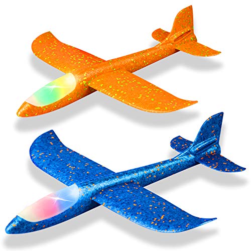 LED Light Airplane Foam Glider - Kids Outdoor Toy
