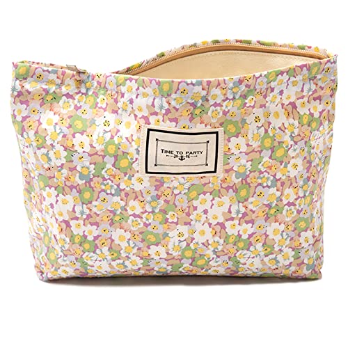 Aganmi Floral Makeup Bag for Women