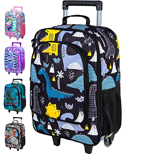AGSDON Kids Dinosaur Luggage for Boys