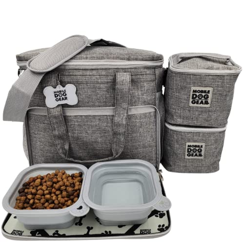 Mobile Dog Gear Travel Bag for Dogs - Heathered Gray