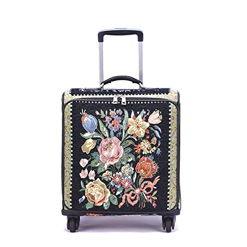 Women's Vintage Flower Shop Hand Beaded Carry-On Suitcase