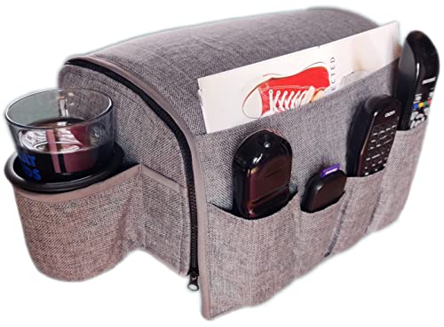 CupComfort Couch Cup Holder Caddy - Armchair Caddy Remote Control Holder