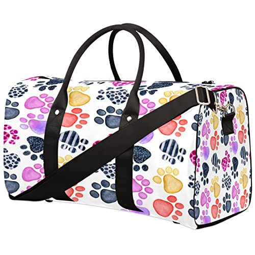 Cute Dog Paw Print Sports Tote Gym Bag