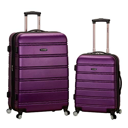 Rockland Melbourne Hardside Spinner Wheel Luggage - 2-Piece Purple Set