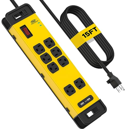 CRST 8-Outlet Heavy Duty Power Strip with USB
