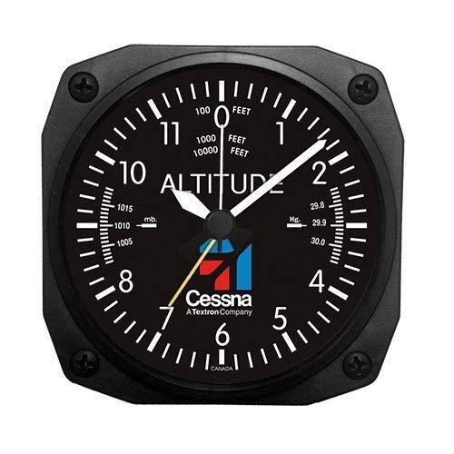 Aviation Classic Altimeter CESSNA Desk Top Travel Alarm Clock