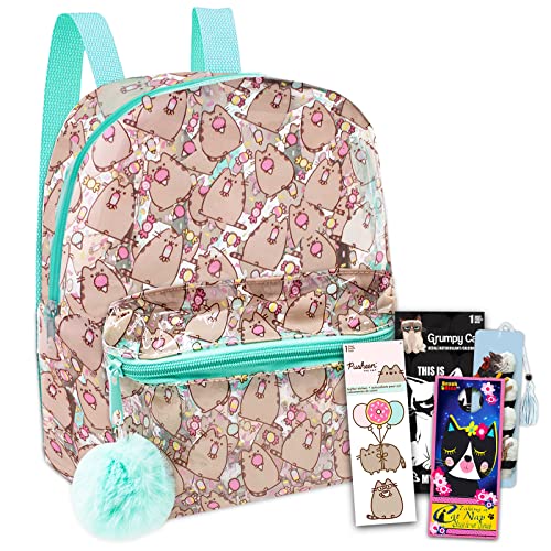 Pusheen Clear Mini Backpack with Pusheen Backpack for Girls - Transparent Pusheen Backpack for Kids School Supplies