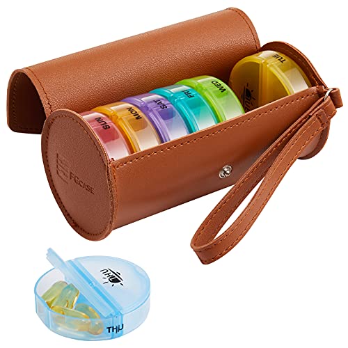 Weekly Pill Organizer with PU Case