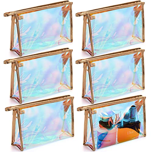 6 Pack Holographic Makeup Bag