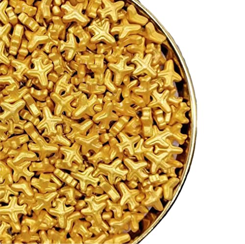 Gold Airplane Cake Sprinkles