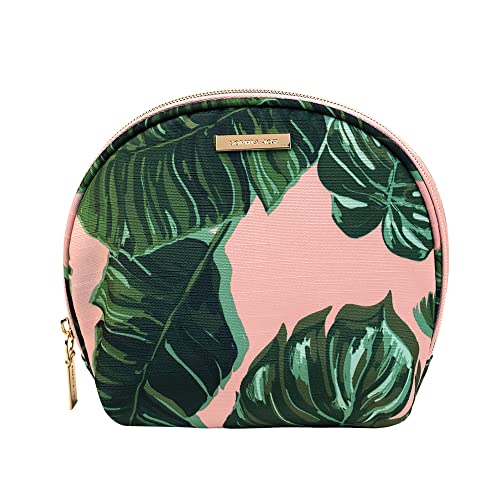 Conair Small Makeup Bag, Pink Palm Print